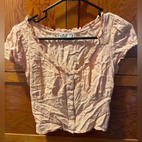 Hollister Pink Floral Crop Top - Picture 2 of 3